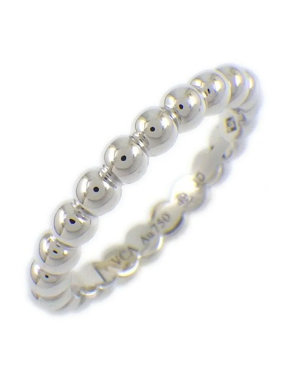 Van Cleef & Arpels Ring Perlee White Gold Pearl Medium